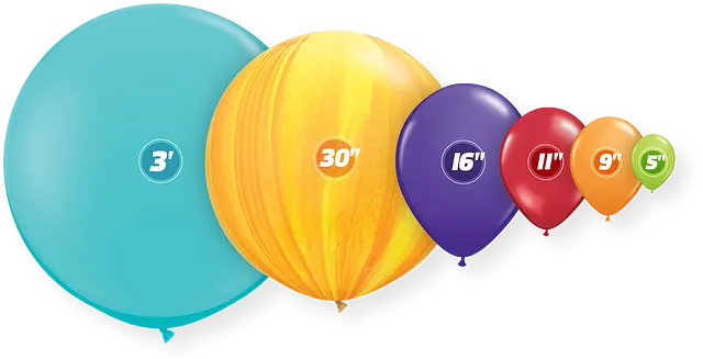 Party balloons delivery in New Jersey 12 & 16 inch uses the colors Caribbean Gold Purple Red Orange and Green balloons to provide different sizes For Birthday parties colored balloons decorations